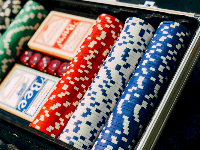 Casino playing chips.