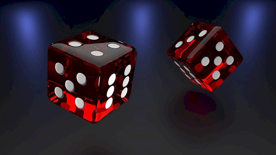 Two dice for craps game