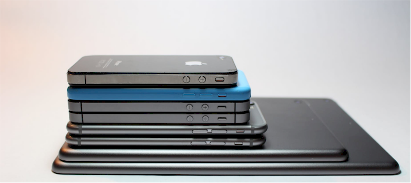 Stack of mobile devices